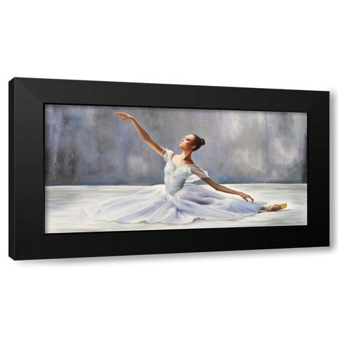 Ballerina Black Modern Wood Framed Art Print by Benson, Pierre