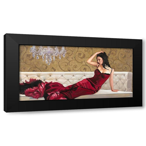 Velvet Black Modern Wood Framed Art Print with Double Matting by Benson, Pierre
