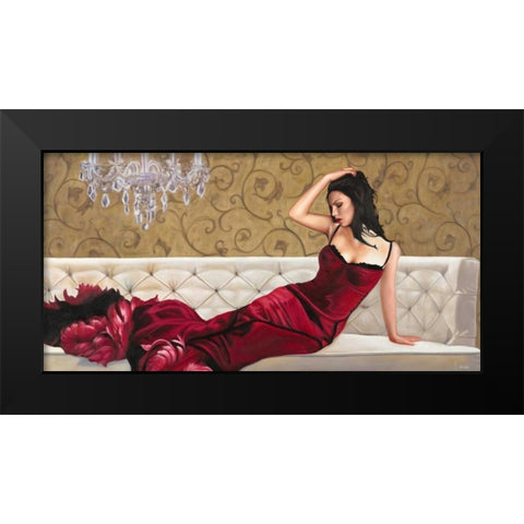 Velvet Black Modern Wood Framed Art Print by Benson, Pierre
