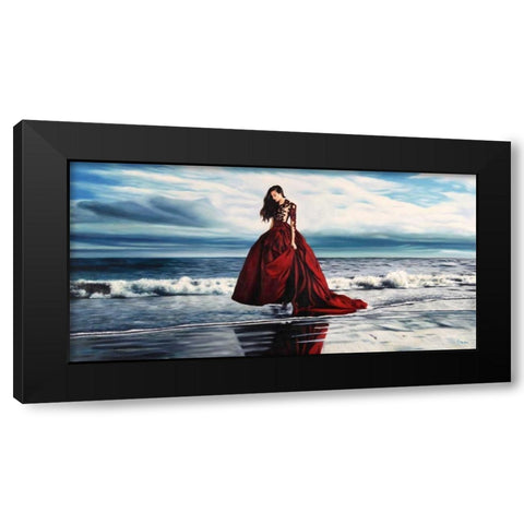 On the Seashore Black Modern Wood Framed Art Print by Benson, Pierre