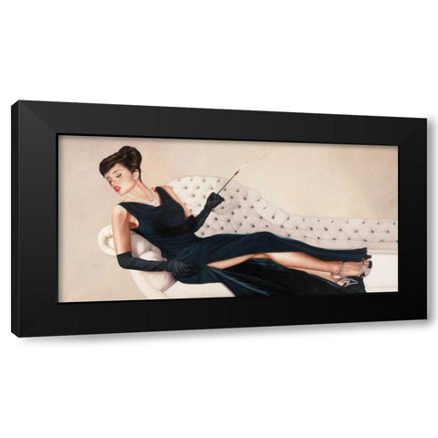 Like a Movie Black Modern Wood Framed Art Print with Double Matting by Benson, Pierre