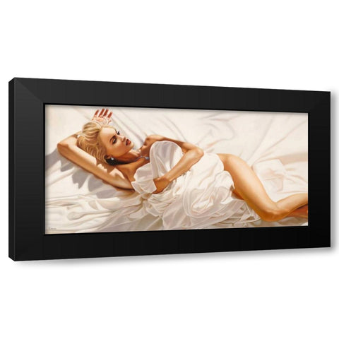 In Sunlight Black Modern Wood Framed Art Print by Benson, Pierre