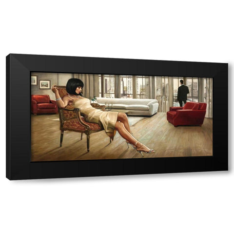 Lovers Nest Black Modern Wood Framed Art Print with Double Matting by Benson, Pierre