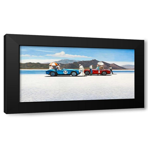 Bonneville Salt Plains Black Modern Wood Framed Art Print with Double Matting by Benson, Pierre