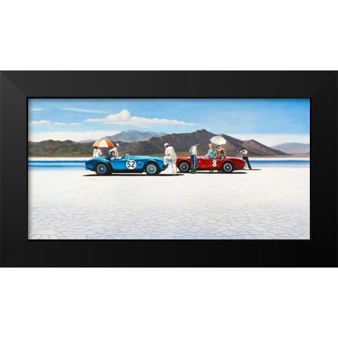 Bonneville Salt Plains Black Modern Wood Framed Art Print by Benson, Pierre