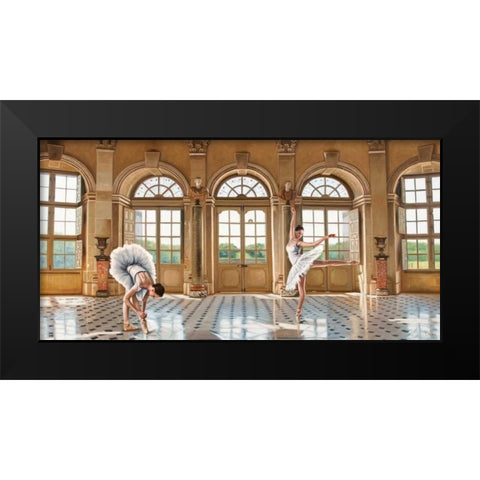 In the Grand Palace Black Modern Wood Framed Art Print by Benson, Pierre