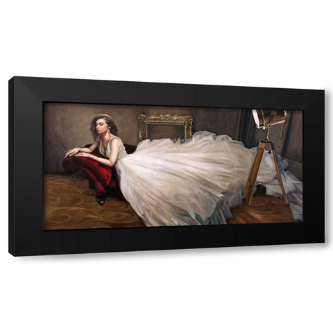 The White Dress Black Modern Wood Framed Art Print by Benson, Pierre