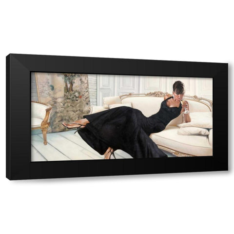 White Interior Black Modern Wood Framed Art Print by Benson, Pierre