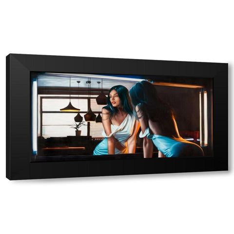 In the Dim Light Black Modern Wood Framed Art Print by Benson, Pierre