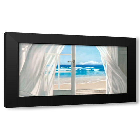 Window by the Sea (detail) Black Modern Wood Framed Art Print with Double Matting by Benson, Pierre