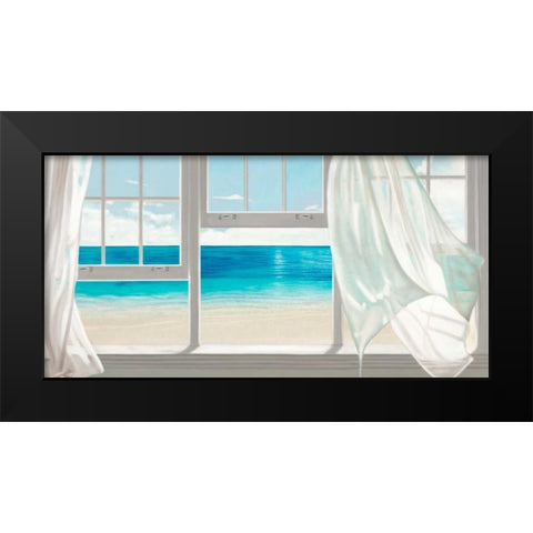 Emerald Seascape Black Modern Wood Framed Art Print by Benson, Pierre