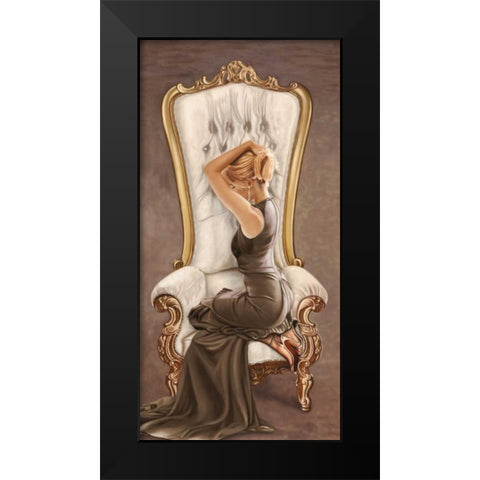 Beautiful Queen II Black Modern Wood Framed Art Print by Benson