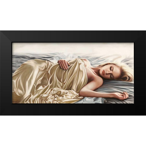 Sleeping Beauty Black Modern Wood Framed Art Print by Benson, Pierre