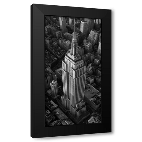 Empire State Building NYC Black Modern Wood Framed Art Print with Double Matting by Davidson, Cameron