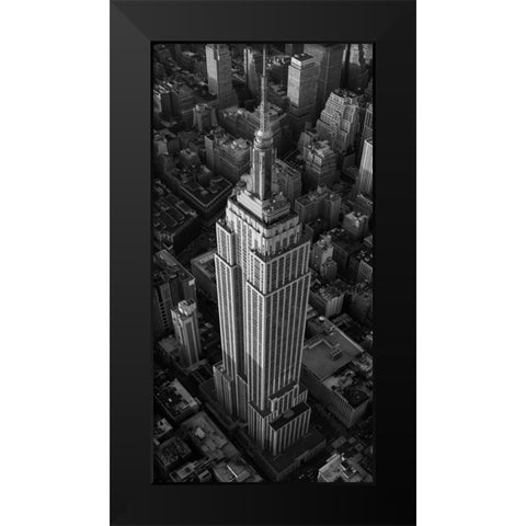 Empire State Building NYC Black Modern Wood Framed Art Print by Davidson, Cameron