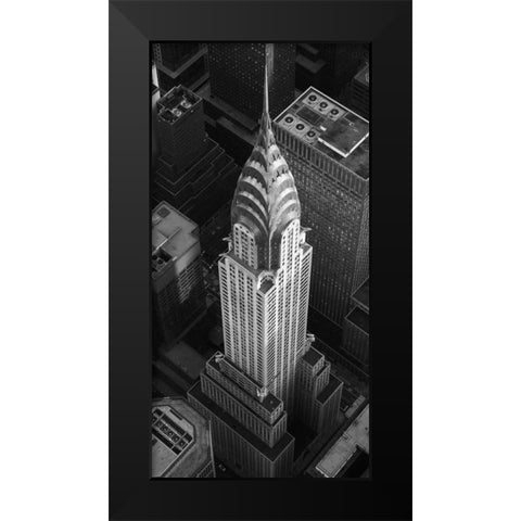 Chrysler Building NYC Black Modern Wood Framed Art Print by Davidson, Cameron