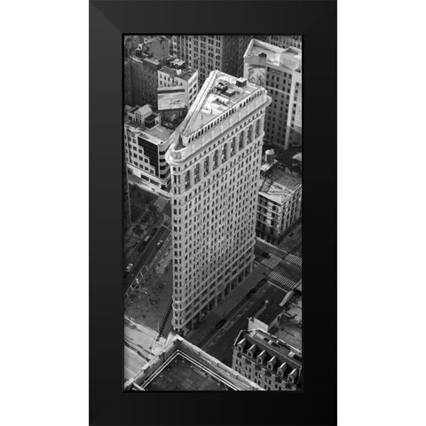 Flatiron Building NYC Black Modern Wood Framed Art Print by Davidson, Cameron