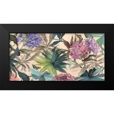Hydrangeas Panel Black Modern Wood Framed Art Print by Grant, Eve C.