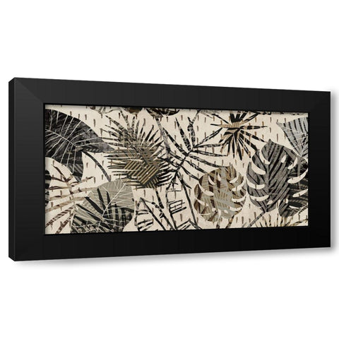Grey Palms Black Modern Wood Framed Art Print with Double Matting by Grant, Eve C.