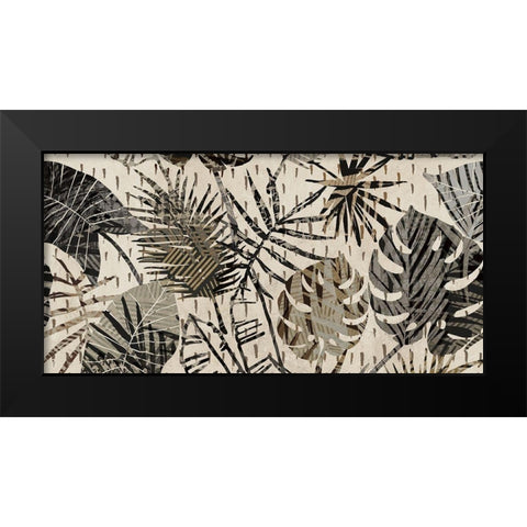 Grey Palms Black Modern Wood Framed Art Print by Grant, Eve C.