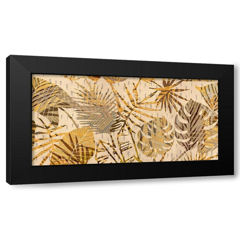 Golden Palms Black Modern Wood Framed Art Print with Double Matting by Grant, Eve C.