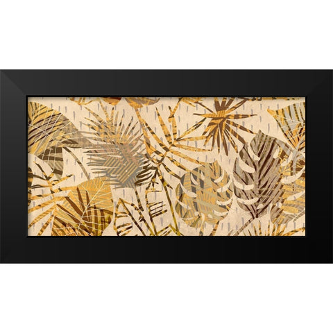 Golden Palms Black Modern Wood Framed Art Print by Grant, Eve C.