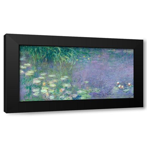 Morning I Black Modern Wood Framed Art Print with Double Matting by Monet, Claude