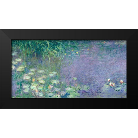 Morning I Black Modern Wood Framed Art Print by Monet, Claude