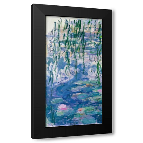 Waterlilies I Black Modern Wood Framed Art Print with Double Matting by Monet, Claude
