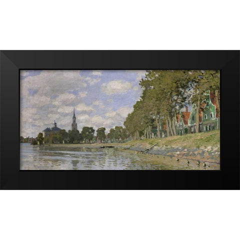 Zaandam, Holland (detail) Black Modern Wood Framed Art Print by Monet, Claude