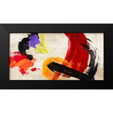 Ka-Boom Black Modern Wood Framed Art Print by Olin, Chaz
