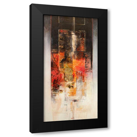Sinfonia in rosso Black Modern Wood Framed Art Print with Double Matting by Censini