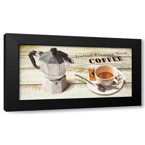 Italian Premium Blend Black Modern Wood Framed Art Print with Double Matting by Teller, Skip