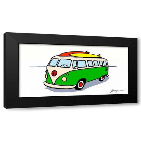 Peace Wagon Black Modern Wood Framed Art Print by Beyon, Carlos