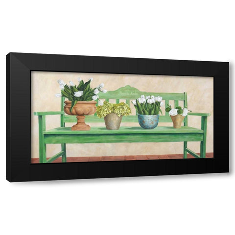 Jardin Francais Black Modern Wood Framed Art Print by Dellal, Remy