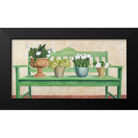 Jardin Francais Black Modern Wood Framed Art Print by Dellal, Remy