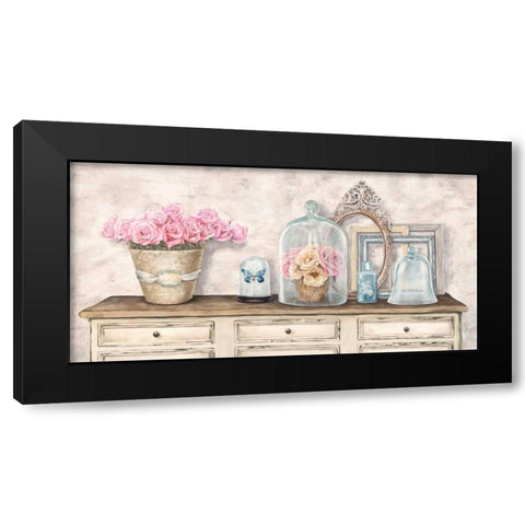 Composition en blanc Black Modern Wood Framed Art Print with Double Matting by Dellal, Remy