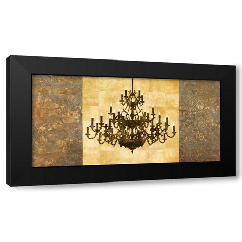 Chandelier Classique Black Modern Wood Framed Art Print by Dellal, Remy