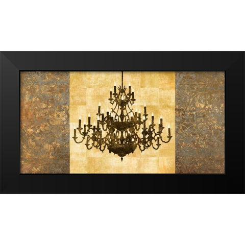 Chandelier Classique Black Modern Wood Framed Art Print by Dellal, Remy