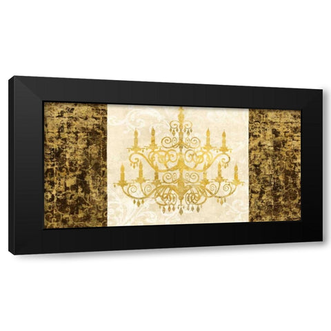 Chandelier Royale Black Modern Wood Framed Art Print with Double Matting by Dellal, Remy