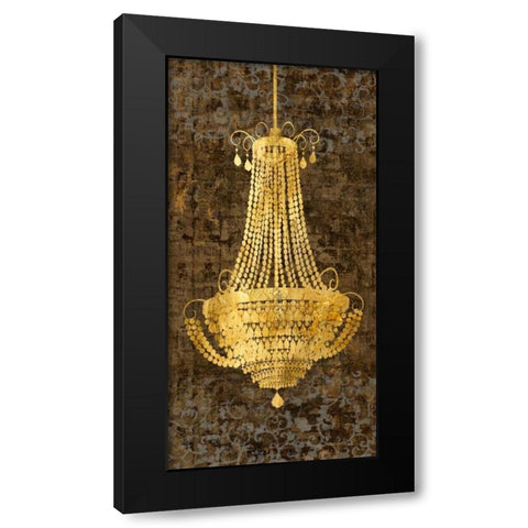Panneau Chandelier I Black Modern Wood Framed Art Print by Dellal, Remy