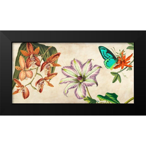 Panneau Botanique I Black Modern Wood Framed Art Print by Dellal, Remy