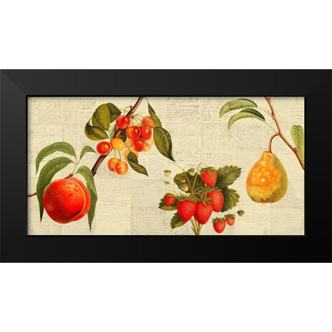 Fruits de saison Black Modern Wood Framed Art Print by Dellal, Remy