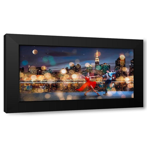 Dancin in the Moonlight Black Modern Wood Framed Art Print with Double Matting by Loumer, Dianne
