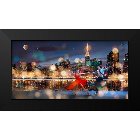 Dancin in the Moonlight Black Modern Wood Framed Art Print by Loumer, Dianne