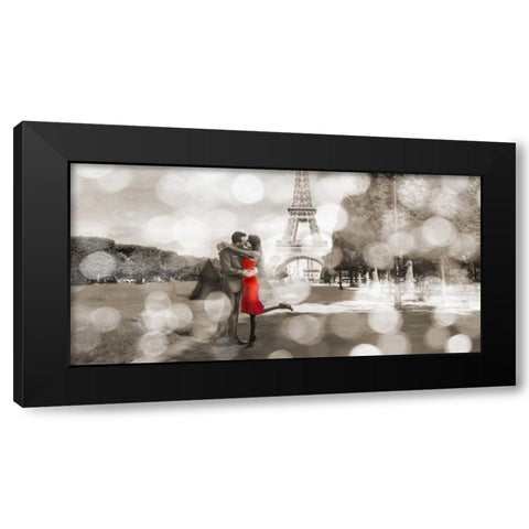 Boulevard of Trees  (detail, BW) Black Modern Wood Framed Art Print by Loumer, Dianne
