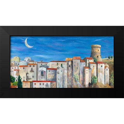 Villaggio silenzioso Black Modern Wood Framed Art Print by Larotonda, Donato