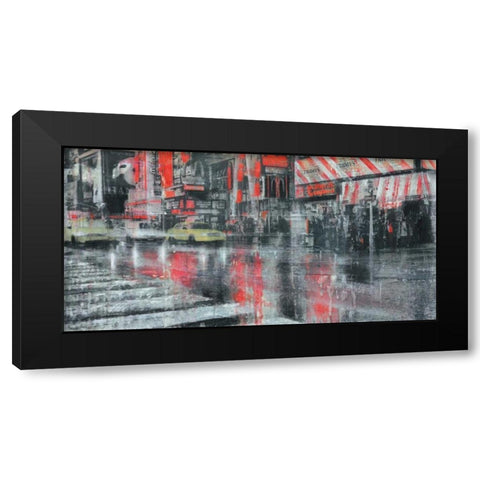 Times Square 2 Black Modern Wood Framed Art Print by Moschetta, Dario