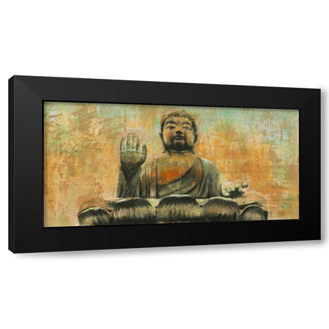 Buddha the Enlightened Black Modern Wood Framed Art Print with Double Matting by Moschetta, Dario