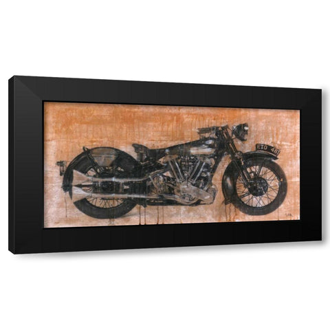 Brough Superior Black Modern Wood Framed Art Print with Double Matting by Moschetta, Dario